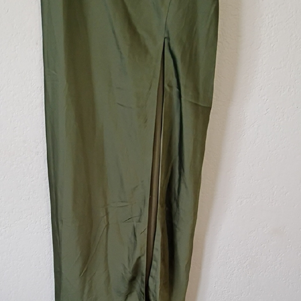 Lulu's Women's Serene Beauty Olive Gren Maxi Dress Size M - Picture 4 of 11